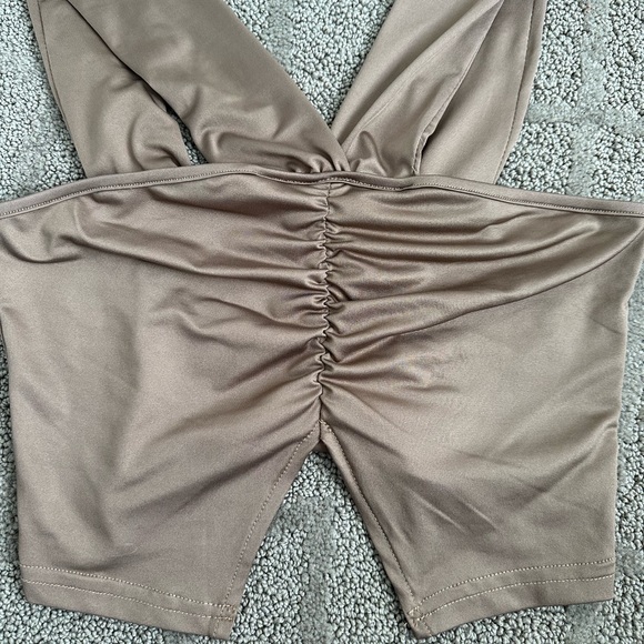 Halterneck Ruched Top - Picture 3 of 5